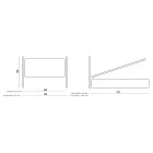 Tweepersoonsbed met ijzeren hoofdeinde en gevoerd bedframe Made in Italy - Kenzo Viadurini