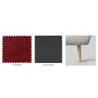 Tweepersoonsbed met ijzeren hoofdeinde en gevoerd bedframe Made in Italy - Kenzo Viadurini