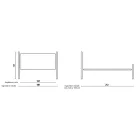 Tweepersoonsbed met massief ijzeren hoofdeinde Made in Italy - Nebbia Viadurini