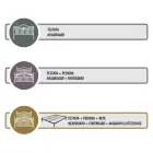 Tweepersoonsbed met massief ijzeren hoofdeinde Made in Italy - Nebbia Viadurini