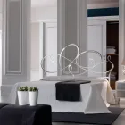 Tweepersoonsbed met massief ijzeren hoofdeinde Made in Italy - Nebbia Viadurini