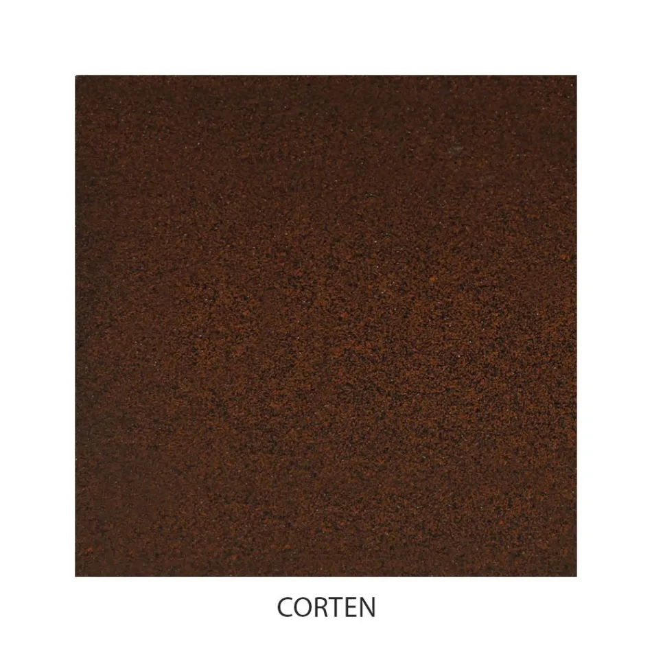 Tweepersoonsbed met massief ijzeren hoofdeinde Made in Italy - Nebbia Viadurini