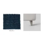 Tweepersoonsbed met gestoffeerd hoofdeinde in stof Made in Italy - Fulmine Viadurini