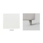 Tweepersoonsbed met hoofdeinde van ecoleer of stof Made in Italy - Buddy Viadurini