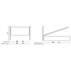 Tweepersoonsbed met hoofdeinde van ecoleer Made in Italy - Fiuto Viadurini