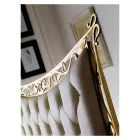 Klassiek tweepersoonsbed in ijzer en leer, gemaakt in Italië - King Viadurini