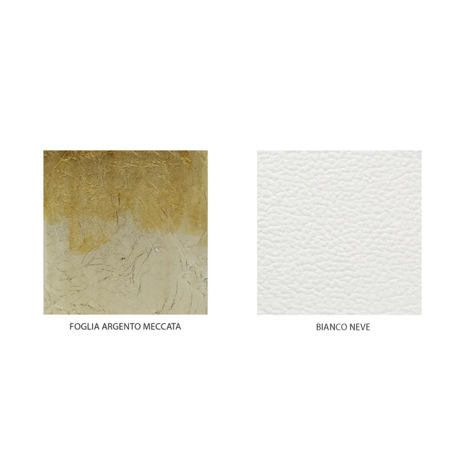 Klassiek tweepersoonsbed in ijzer en leer, gemaakt in Italië - King Viadurini