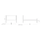 Klassiek tweepersoonsbed in ijzer en leer, gemaakt in Italië - King Viadurini