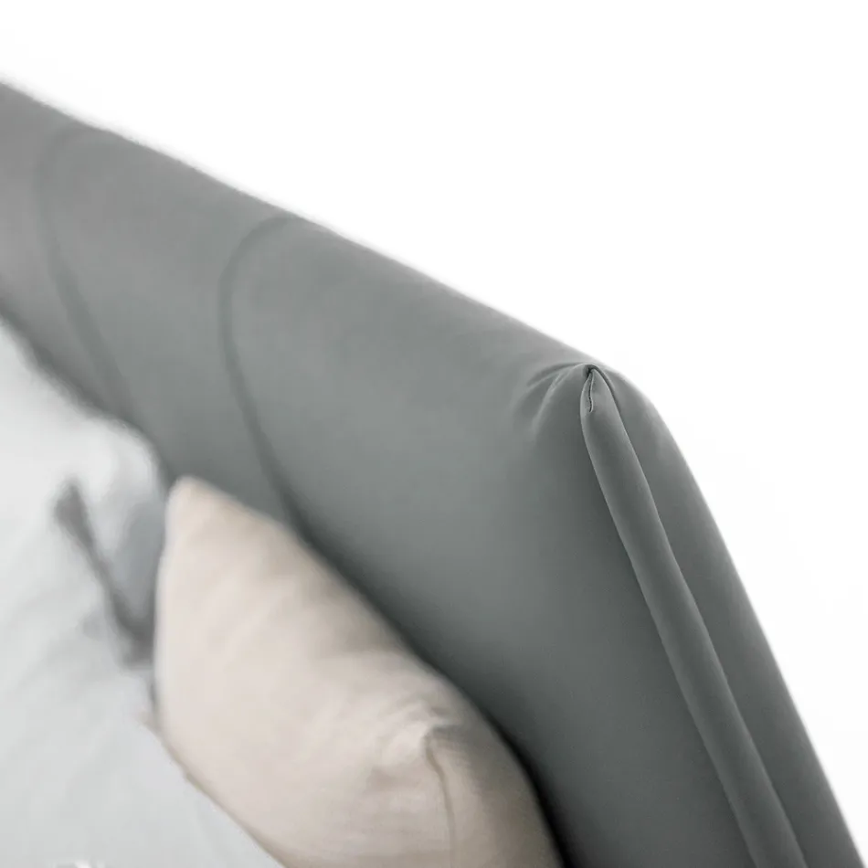 Luxe design tweepersoonsbed van eco-leer of stof, gemaakt in Italië – Generus Viadurini