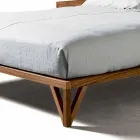 Design tweepersoonsbed 160x200cm met solide Alain-voetnoten onderstel Viadurini