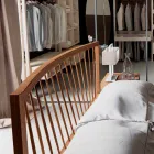 Design tweepersoonsbed 160x200cm met solide Alain-voetnoten onderstel Viadurini