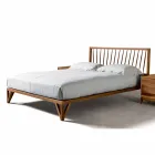 Design tweepersoonsbed 160x200cm met solide Alain-voetnoten onderstel Viadurini