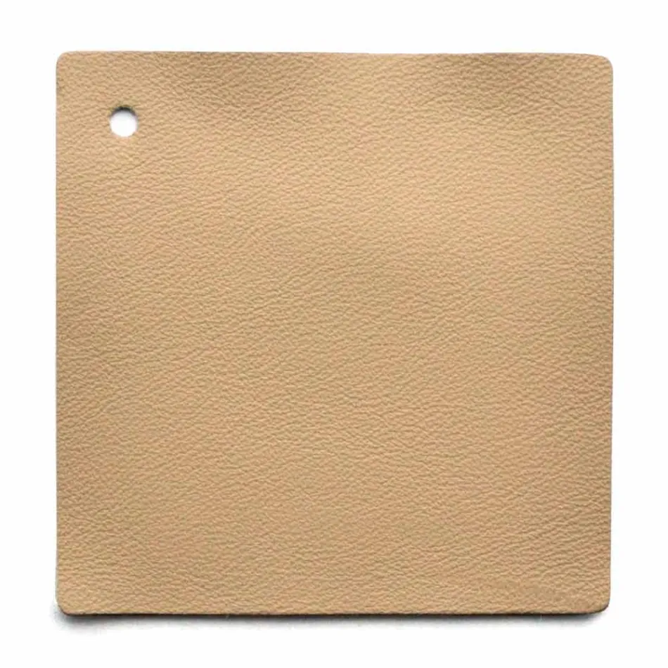 Design-tweepersoonsbed met met leer bekleed hoofdeinde Menardo Viadurini