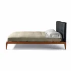 Design-tweepersoonsbed met gestoffeerd hoofdeinde Leilo, 160x200 cm Viadurini