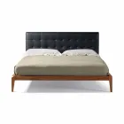 Design-tweepersoonsbed met gestoffeerd hoofdeinde Leilo, 160x200 cm Viadurini