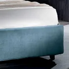 Hoogwaardig modern gestoffeerd design tweepersoonsbed in blauw of grijs - Kenzo Viadurini