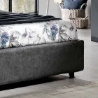Hoogwaardig modern gestoffeerd design tweepersoonsbed in blauw of grijs - Kenzo Viadurini