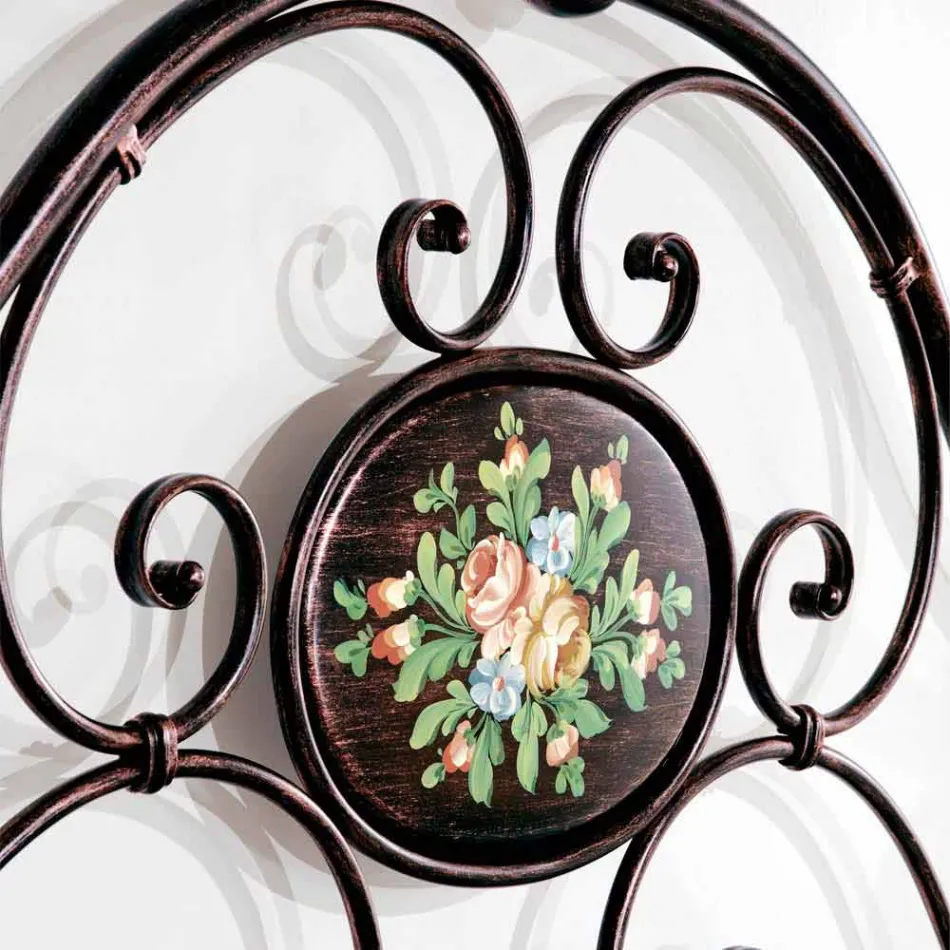 Dubbel bed met smeedijzeren ontwerp gemaakt Alexa Viadurini