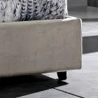 Modern design tweepersoonsbed met geplooid of gewatteerd hoofdeinde - Alano Viadurini