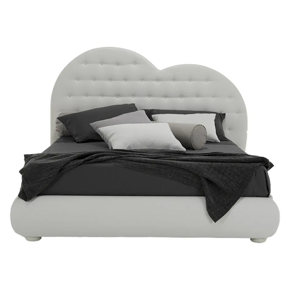 Luxe tweepersoonsbed met box en Swarovski Made in Italy – Klein hartje Viadurini