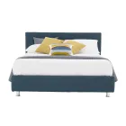 Luxe tweepersoonsbed van ecoleer of stof met box Made in Italy – Nuvola Viadurini