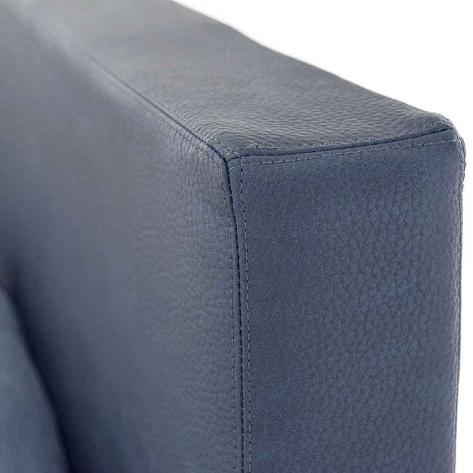 Luxe tweepersoonsbed van ecoleer of stof met box Made in Italy – Nuvola Viadurini