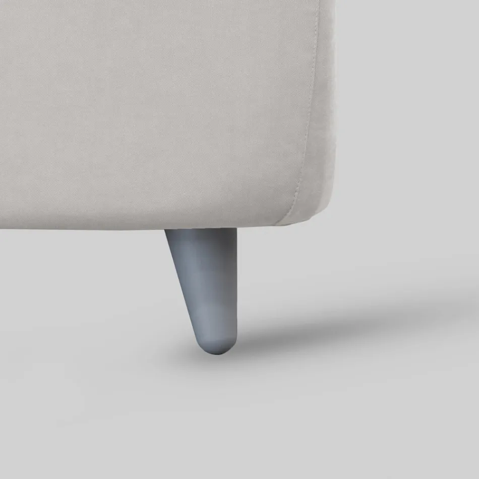 Gestoffeerd tweepersoonsbed met 2 nachtkastjes en matras Made in Italy - Aaron Viadurini