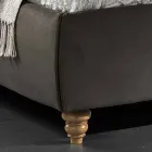 Gestoffeerd bed met caisson 160x190 / 200cm Leone Viadurini