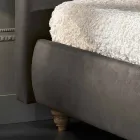 Gestoffeerd bed met caisson 160x190 / 200cm Leone Viadurini