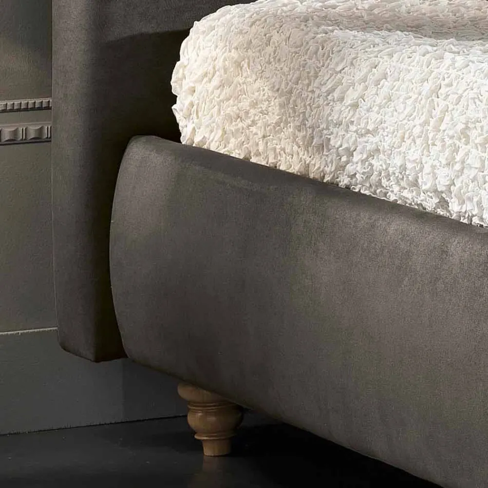Gestoffeerd bed met caisson 160x190 / 200cm Leone Viadurini