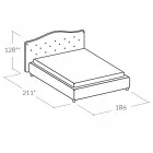 Gestoffeerd bed met caisson 160x190 / 200cm Leone Viadurini