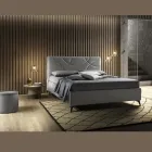 Gestoffeerd tweepersoonsbed met opbergdoos Made in Italy - Zonnebloem Viadurini