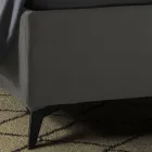 Gestoffeerd tweepersoonsbed met opbergdoos Made in Italy - Zonnebloem Viadurini