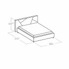 Bed gestoffeerd bed met container opheffen van 160x190 / 200cm Mia Viadurini