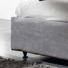 Bed gestoffeerd bed met container opheffen van 160x190 / 200cm Mia Viadurini