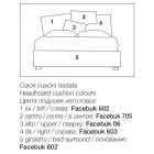 Gestoffeerd tweepersoonsbed met stoffen opbergmeubel - Belle Viadurini