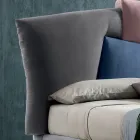 Gestoffeerd tweepersoonsbed met stoffen opbergmeubel - Belle Viadurini