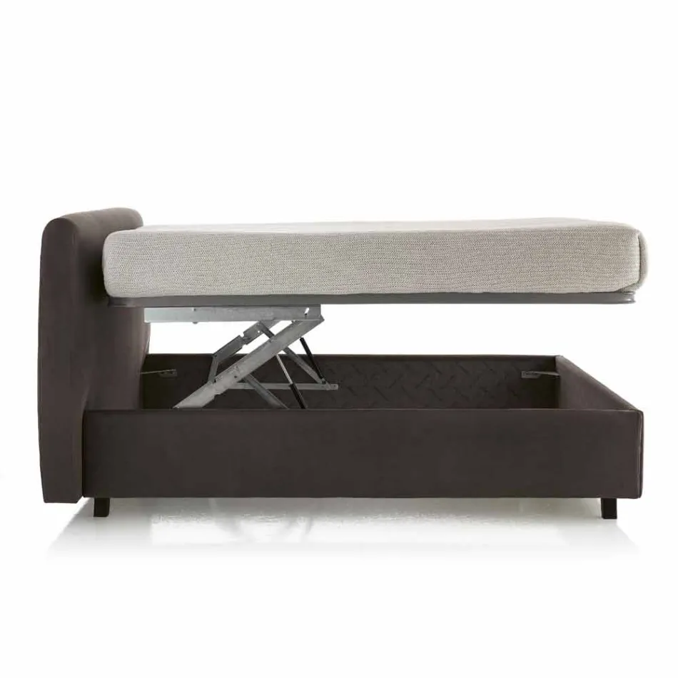 Gestoffeerde tweepersoonsbed met moderne container 160x190 / 200 Reby Viadurini