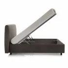 Gestoffeerde tweepersoonsbed met moderne container 160x190 / 200 Reby Viadurini