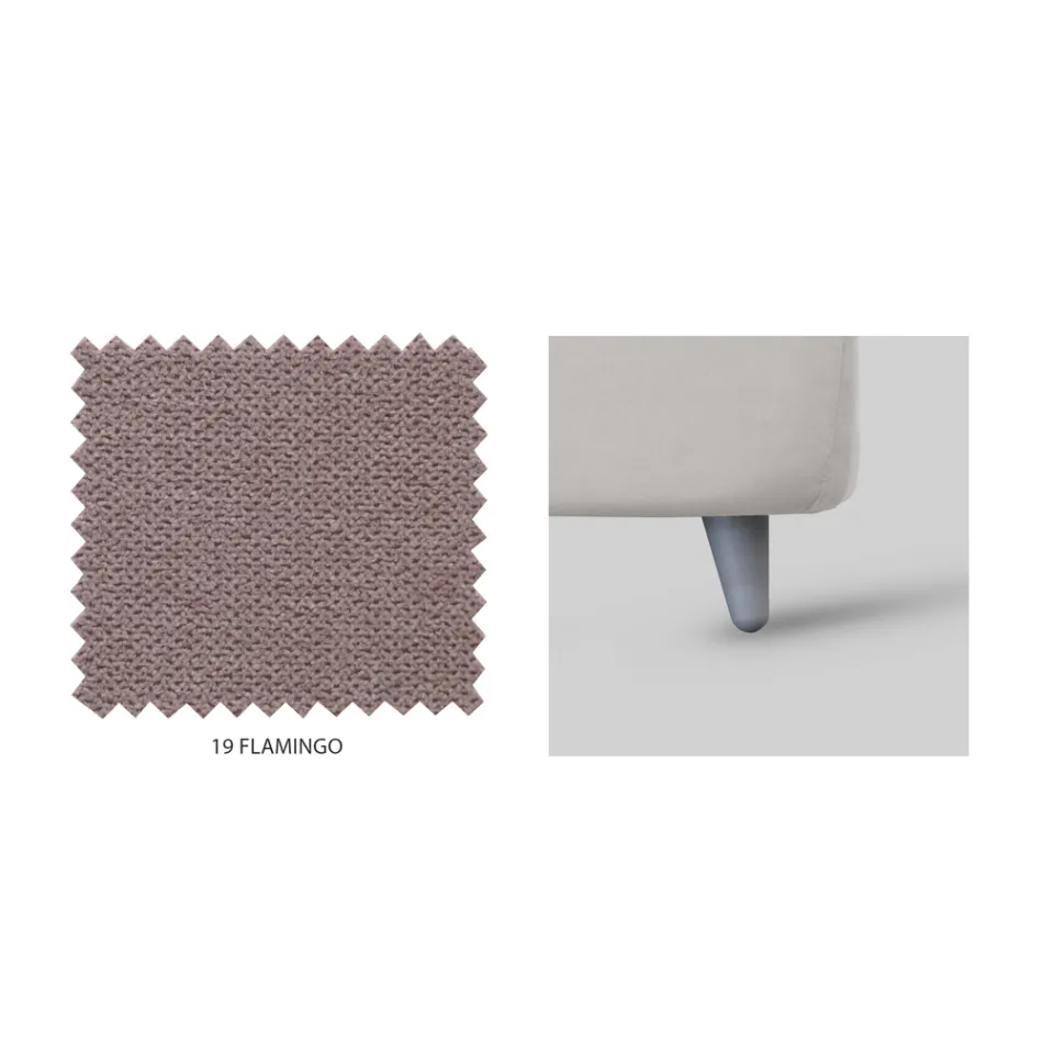 Gestoffeerd tweepersoonsbed met optionele opbergruimte Made in Italy - Akira Viadurini