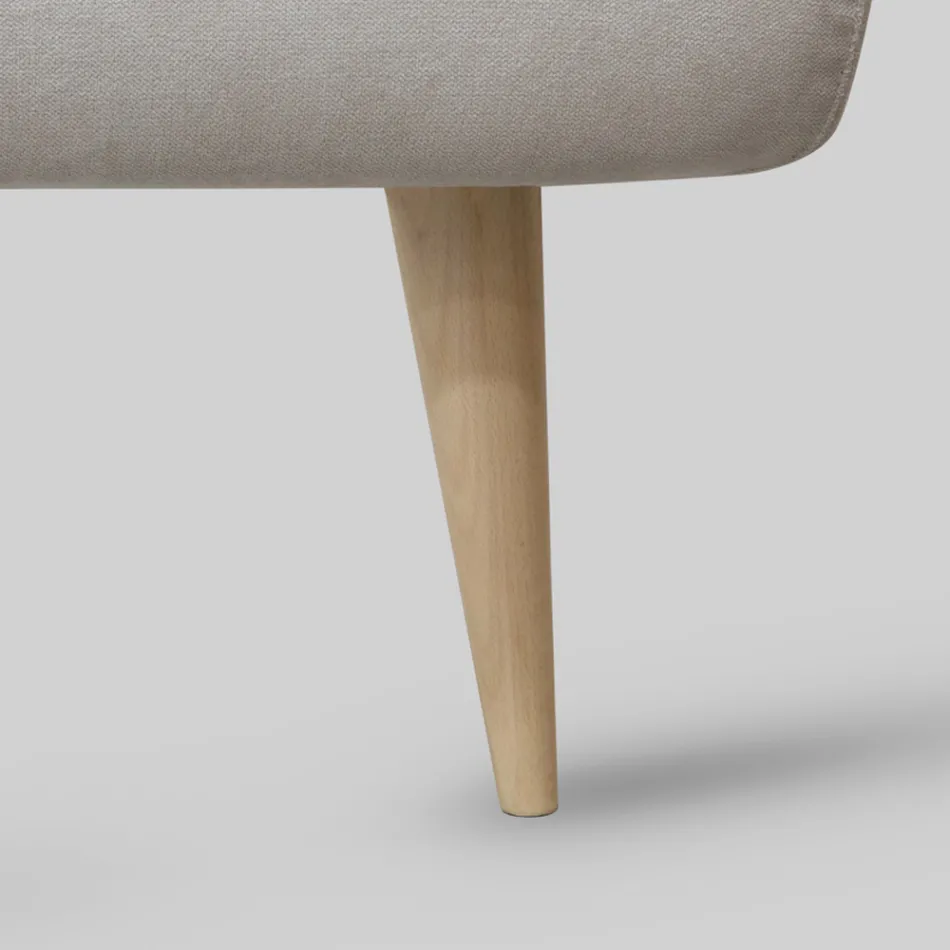 Gestoffeerd tweepersoonsbed met matras en 2 nachtkastjes Made in Italy - Rolly Viadurini