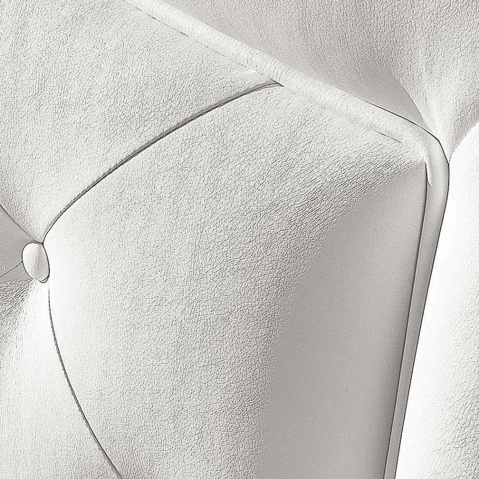 Dubbel bed bekleed met kunstleer met doos 160x190 / 200 cm Agly Viadurini