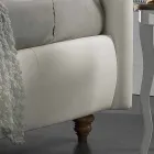 Dubbel bed bekleed met kunstleer met doos 160x190 / 200 cm Agly Viadurini