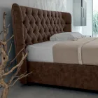 Tweepersoonsbed bekleed met polyurethaanschuim Made in Italy - Capriccio Viadurini