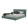 Tweepersoonsbed gestoffeerd in stof of ecoleer Made in Italy - Elettro