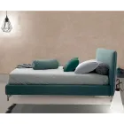 Tweepersoonsbed bekleed met stof of ecoleer Made in Italy - Elettro Viadurini