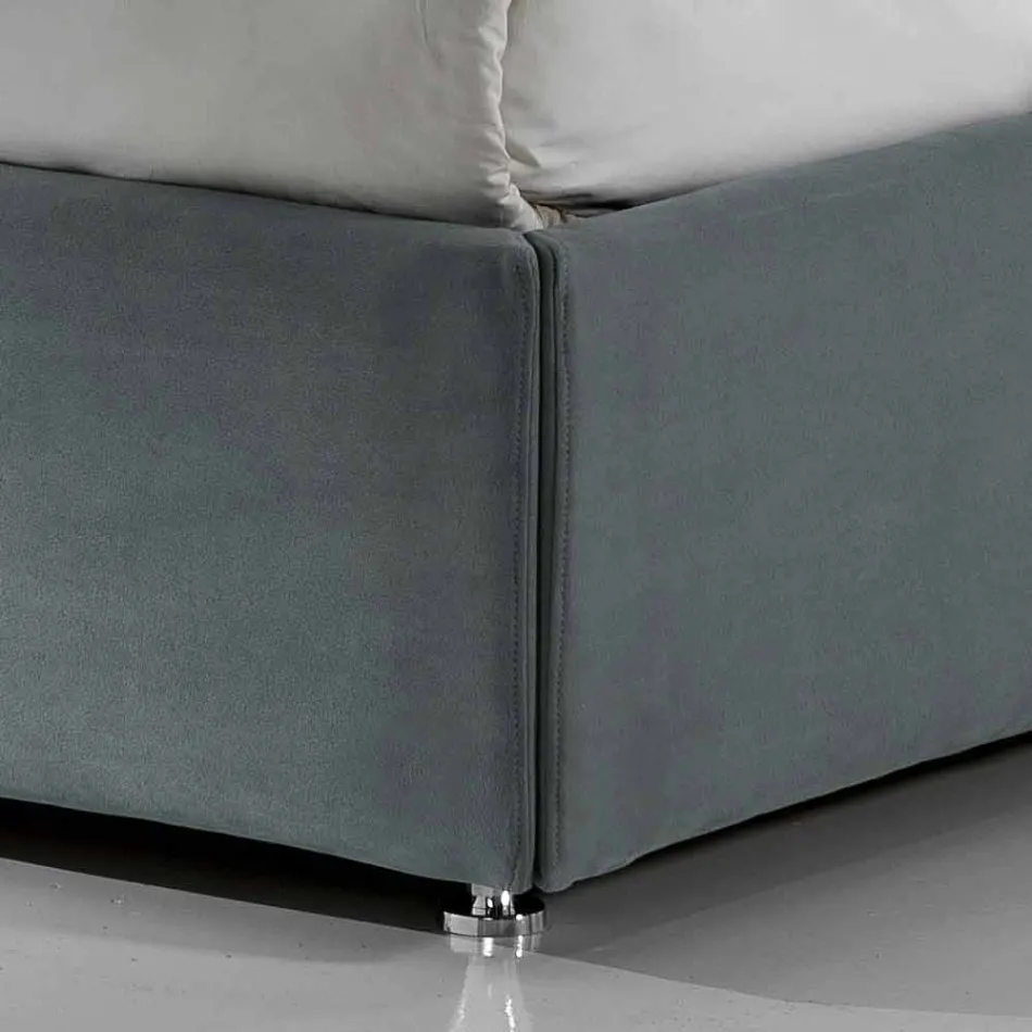 Hedendaagse gestoffeerde tweepersoonsbed met doos piek 160x190 / 200cm Zon Viadurini