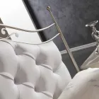 Gestoffeerd dubbel bed met de hand gemaakt in massief ijzer Gracie Viadurini