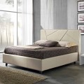 Dubbel bed in kunstleer met doos piek 160x190 / 200 cm Mia