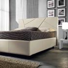Dubbel bed in kunstleer met doos piek 160x190 / 200 cm Mia Viadurini